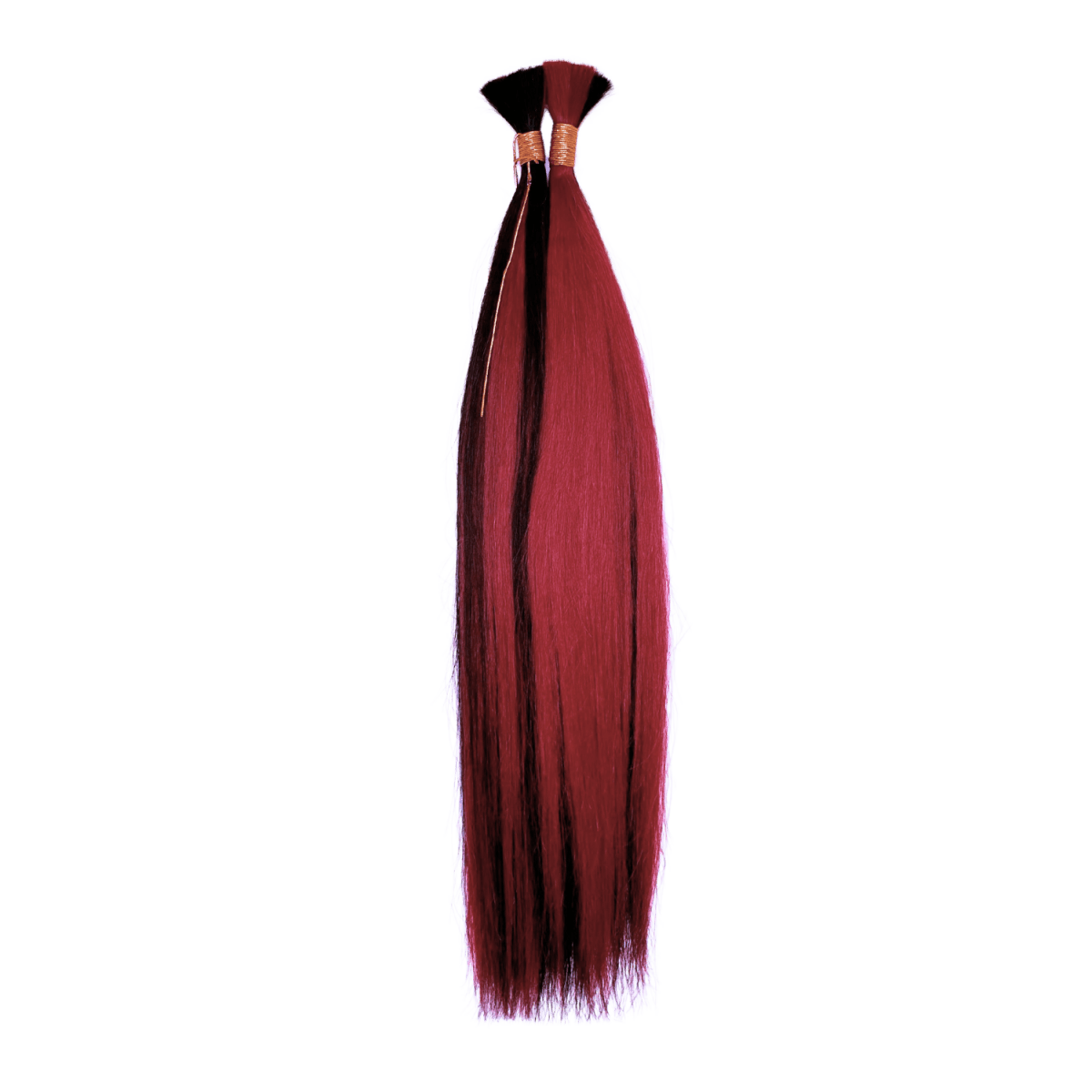 Unique Wiiv Silky Straight 100% Human Hair Bulk - 18" - FINAL SALE - H1B - BURG - SNW - 18 - H1B/BURG